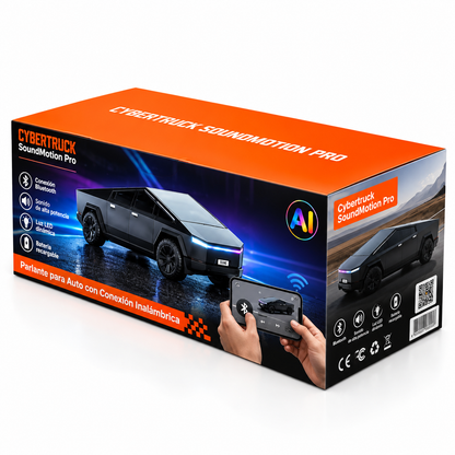 Cybertruck SoundMotion Pro | Carro RC + Bocina Inteligente con IA