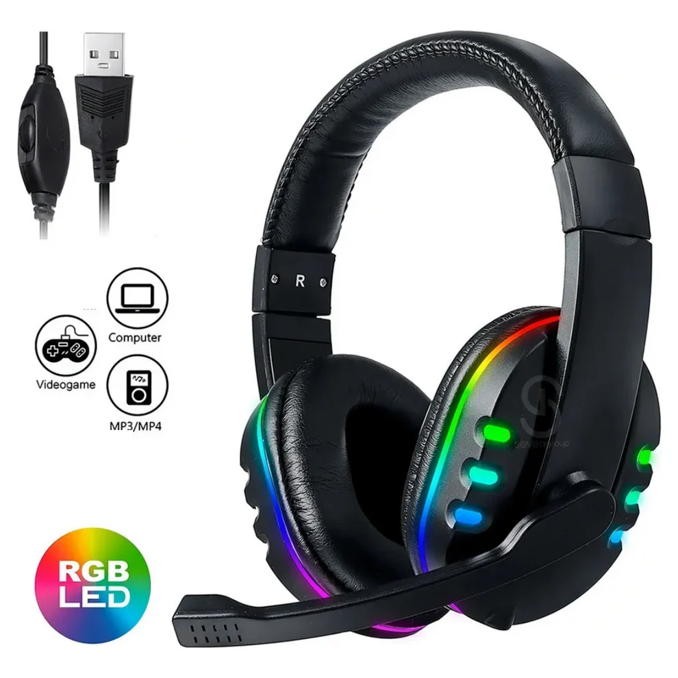 Pro Gamer RGB – Auriculares Gamer con LED RGB G100