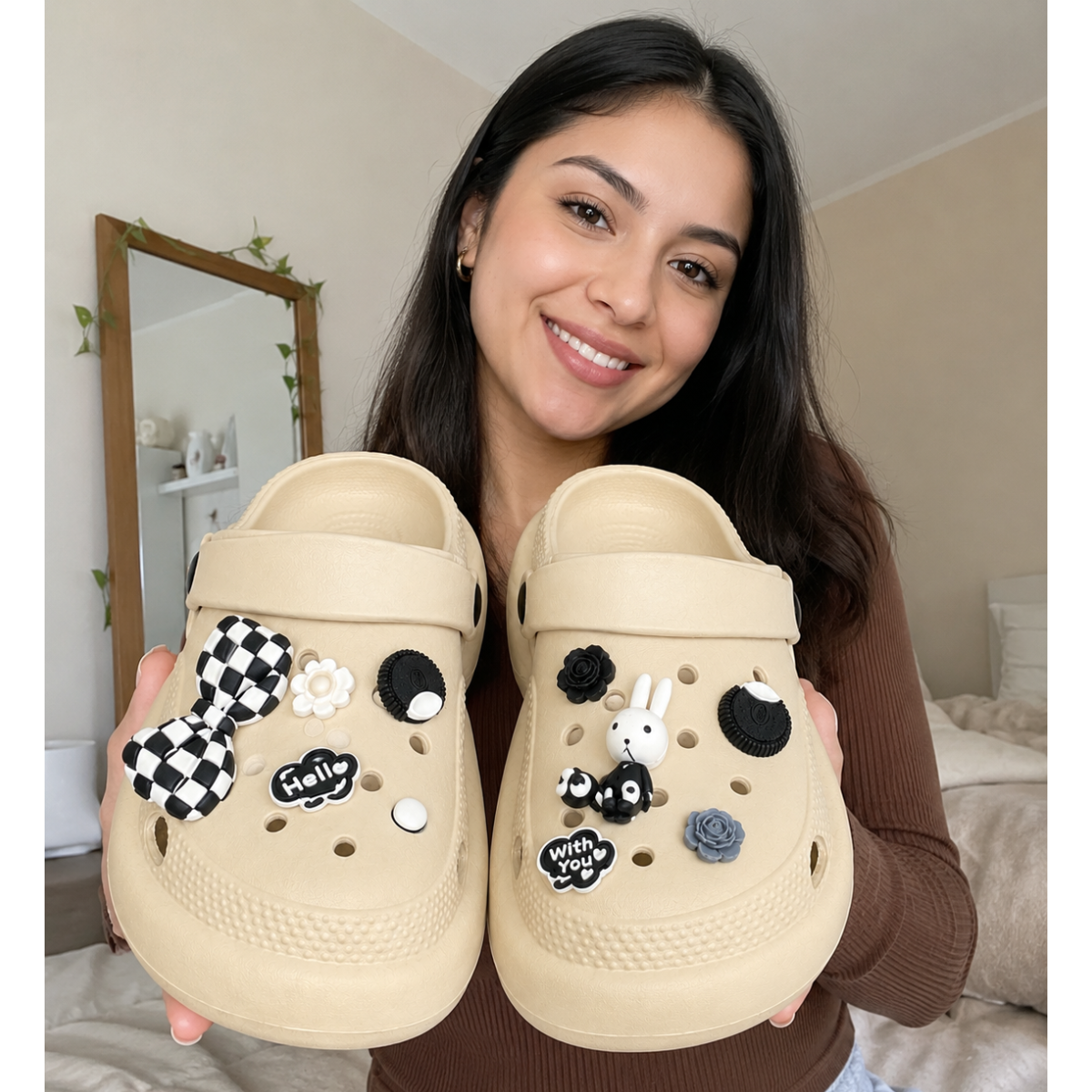 JibJoy Oreo Glow | Zuecos Ultraligeros con Charms