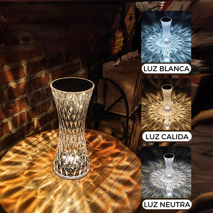 Diamond Glow | Lámpara LED Recargable Touch