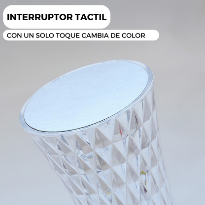 Diamond Glow | Lámpara LED Recargable Touch
