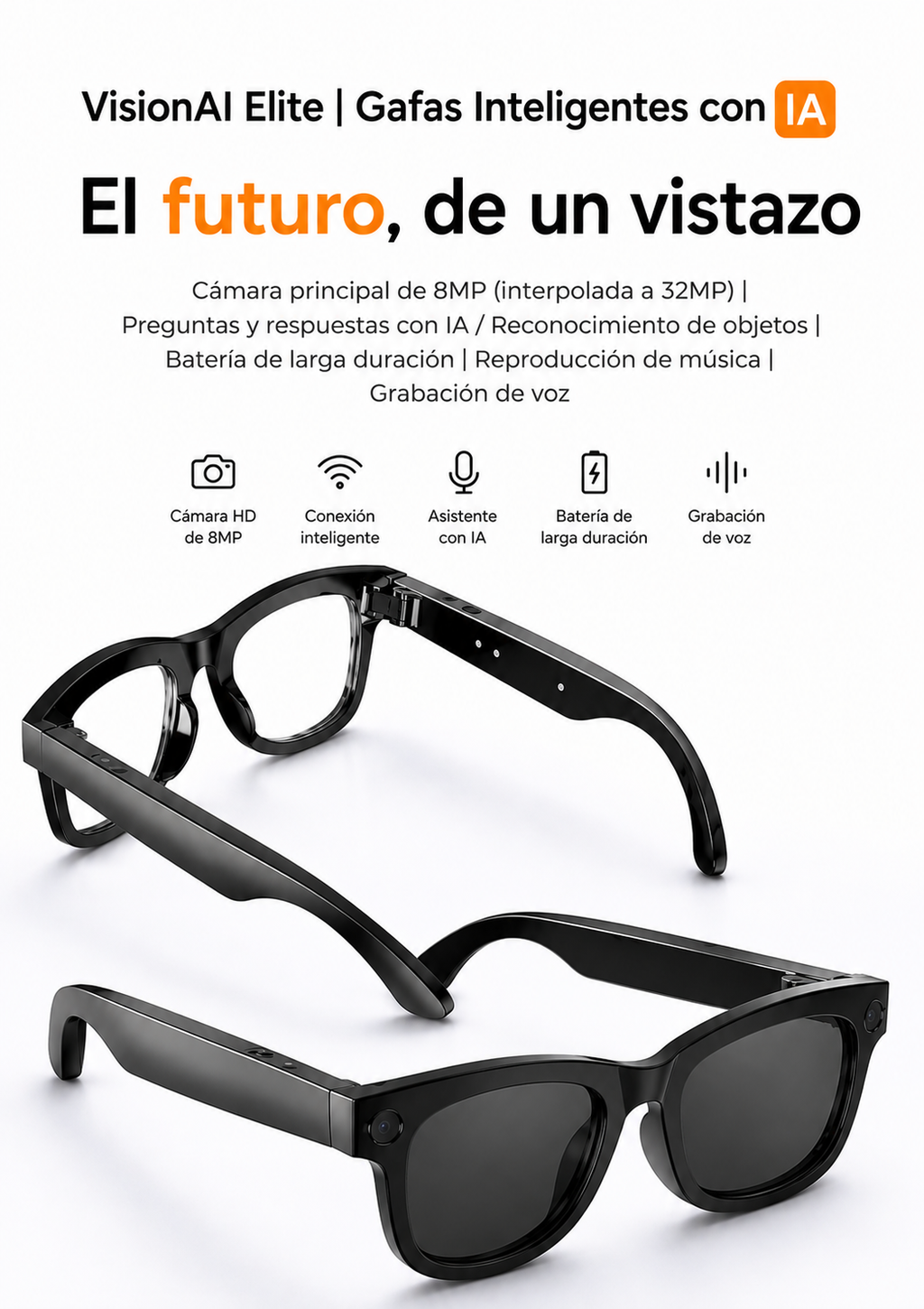 VISIONAI ELITE | GAFAS INTELIGENTES CON IA