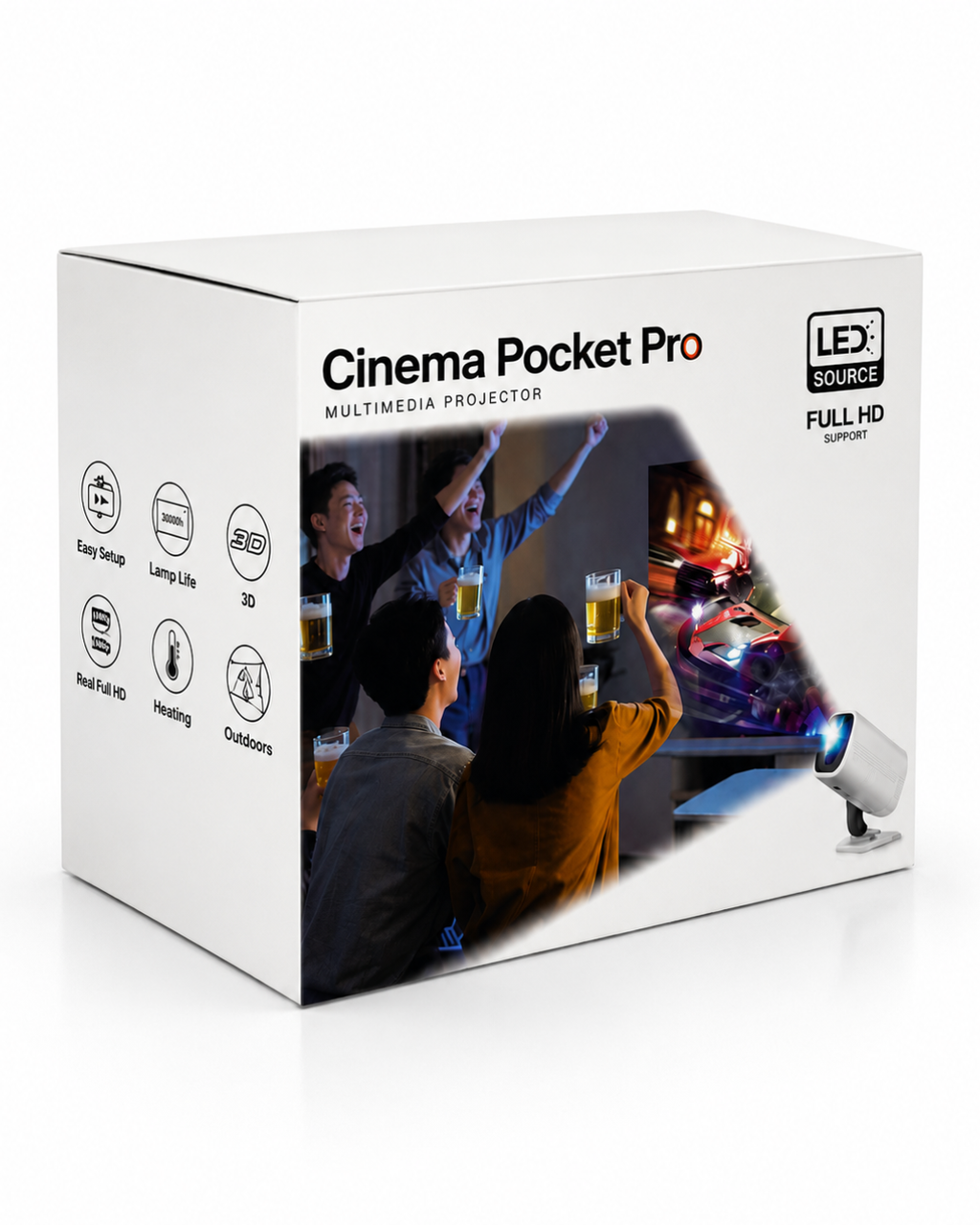 Cinema Pocket Pro | Mini Proyector Full HD con Android TV