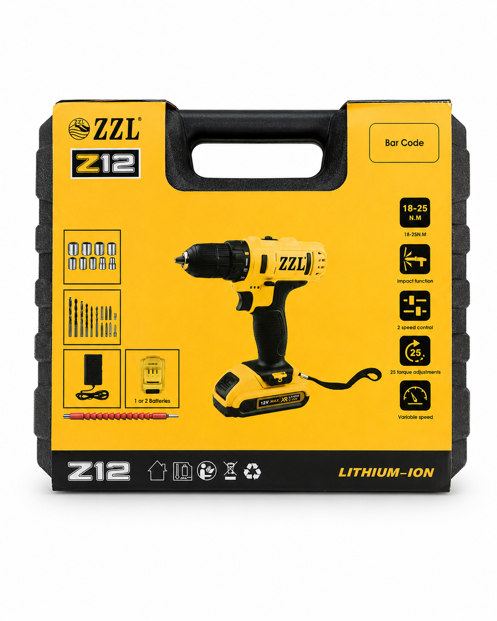 ZZL HomeFix Kit | Taladro Inalámbrico con Accesorios para el Hogar