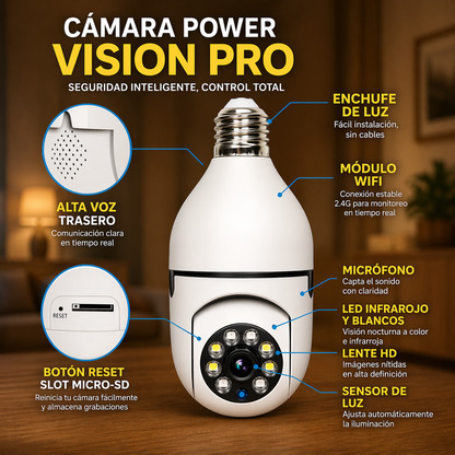 Camara de Seguridad Wifi - Power Visión PRO