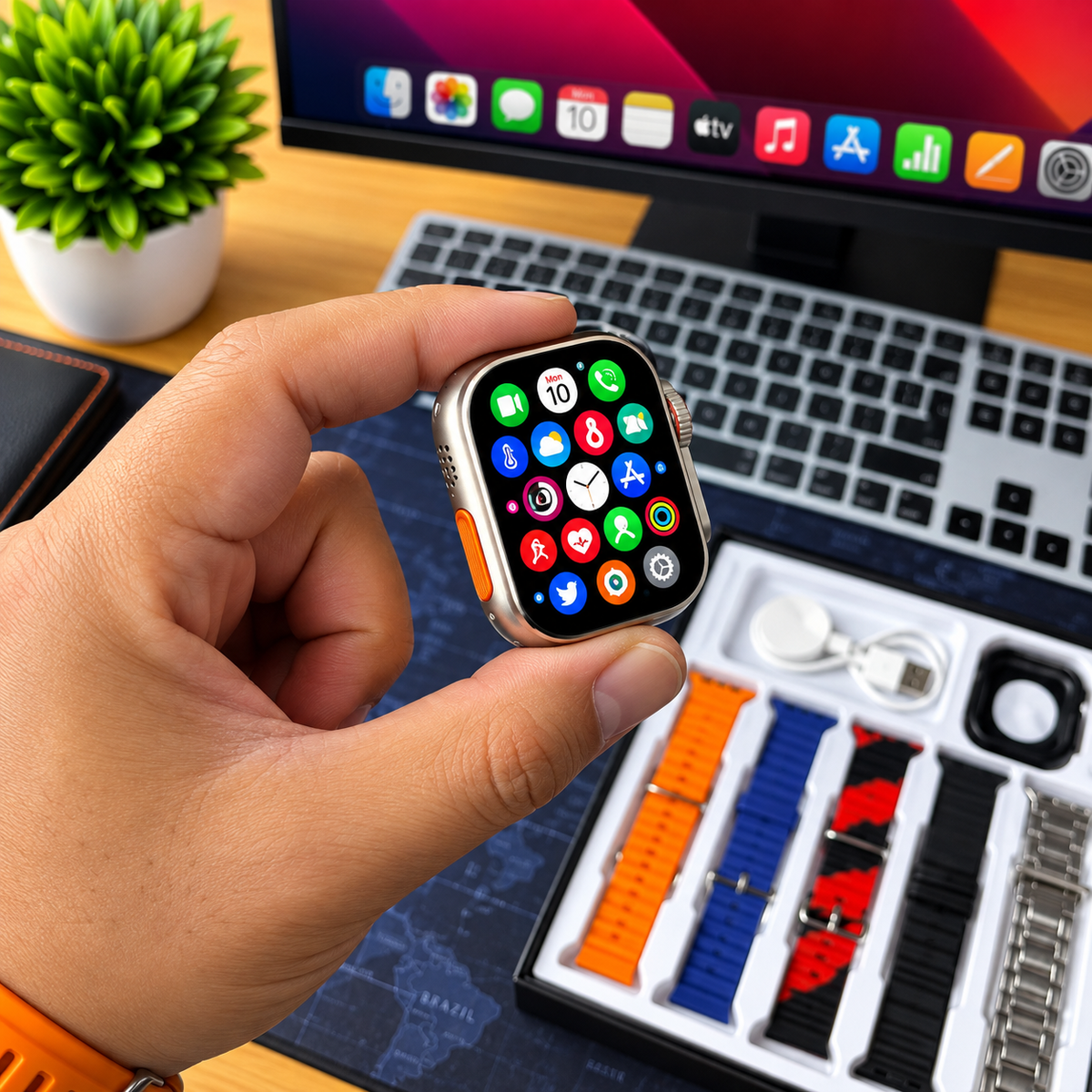 SWITCH 8 ULTRA | Smartwatch + 8 Pulseras Intercambiables