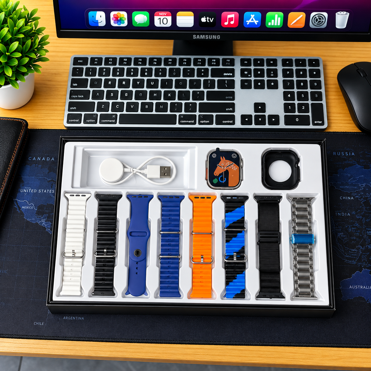 SWITCH 8 ULTRA | Smartwatch + 8 Pulseras Intercambiables