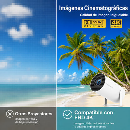 Cinema Retro Max | Proyector Smart con Android TV y Video Juegos