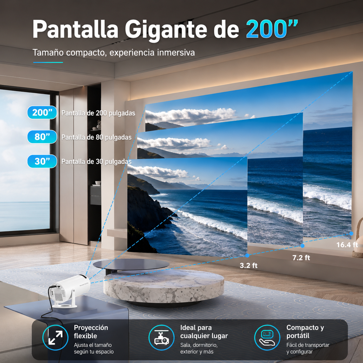 Cinema Retro Max | Proyector Smart con Android TV y Video Juegos