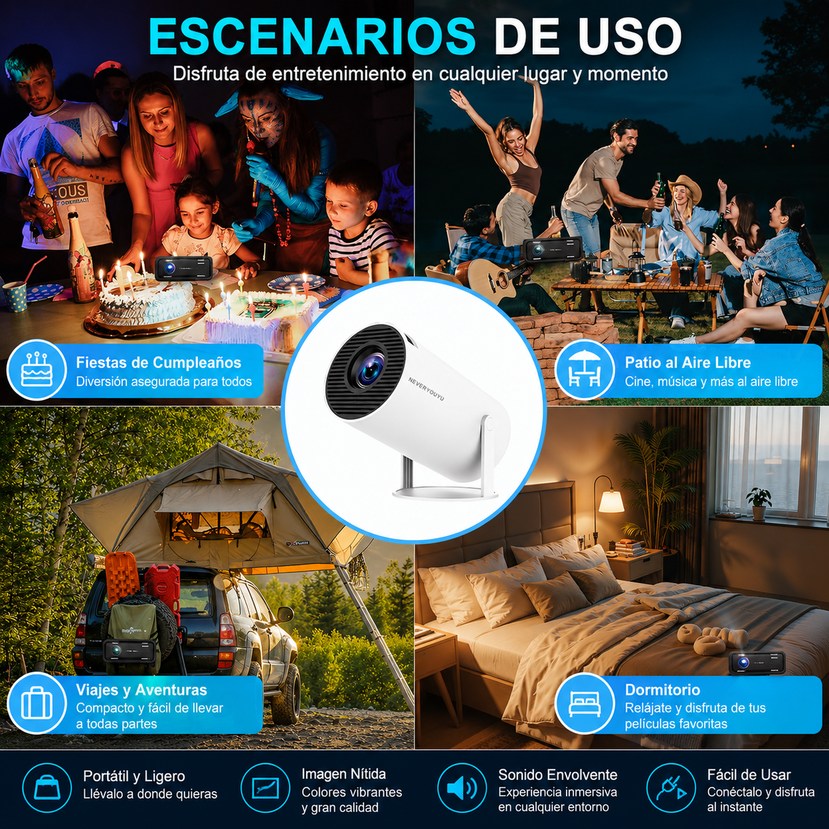 Cinema Retro Max | Proyector Smart con Android TV y Video Juegos