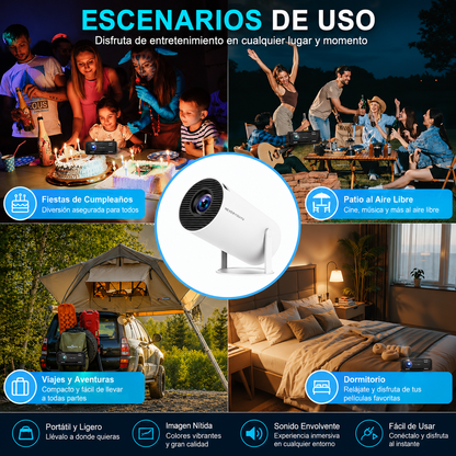 Cinema Retro Max | Proyector Smart con Android TV y Video Juegos