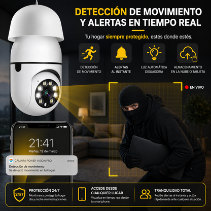 Camara de Seguridad Wifi - Power Visión PRO