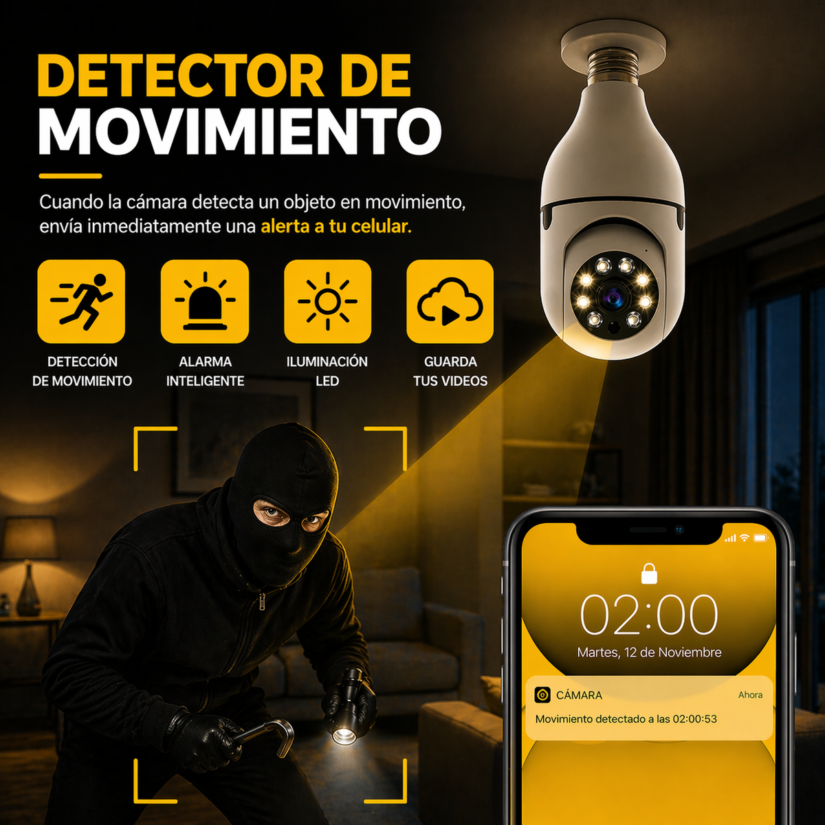Camara de Seguridad Wifi - Power Visión PRO