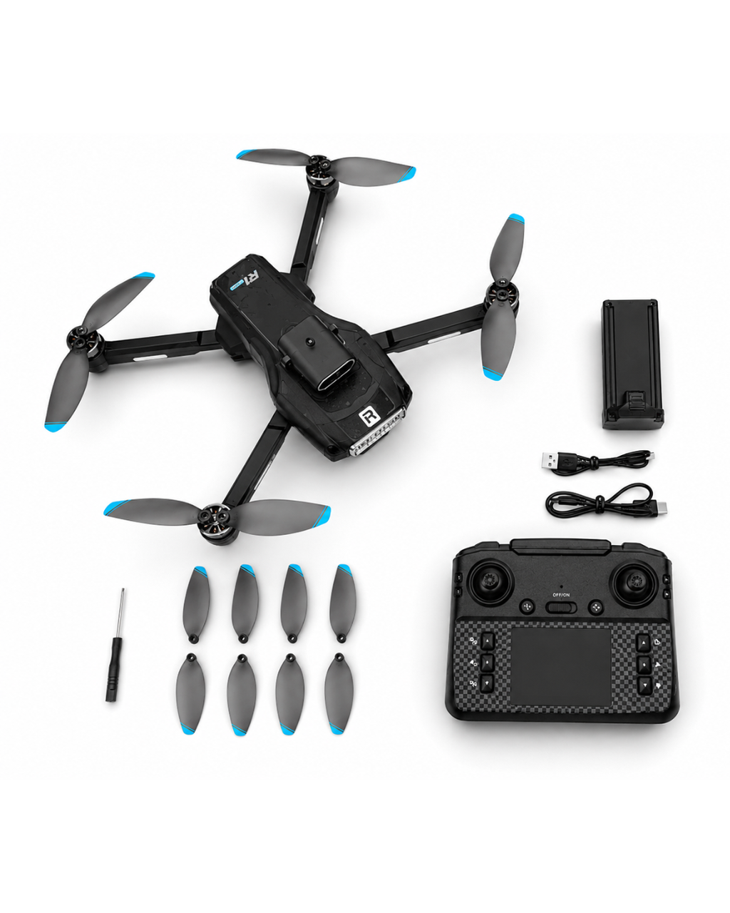 SkyRider Command Pro - Drone Brushless con Pantalla Integrada