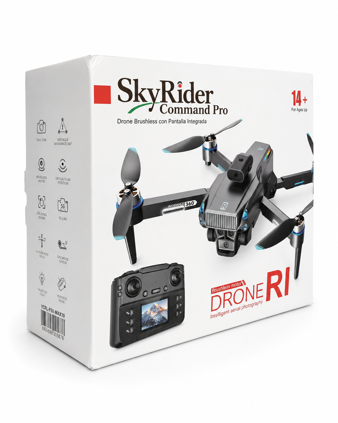 SkyRider Command Pro - Drone Brushless con Pantalla Integrada
