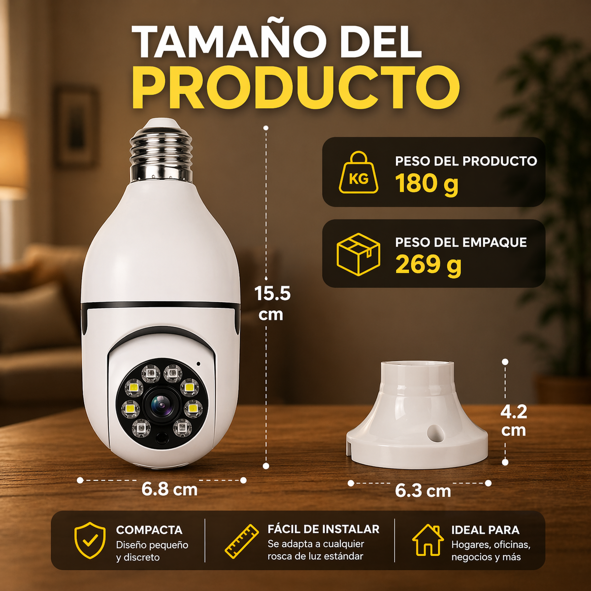 Camara de Seguridad Wifi - Power Visión PRO
