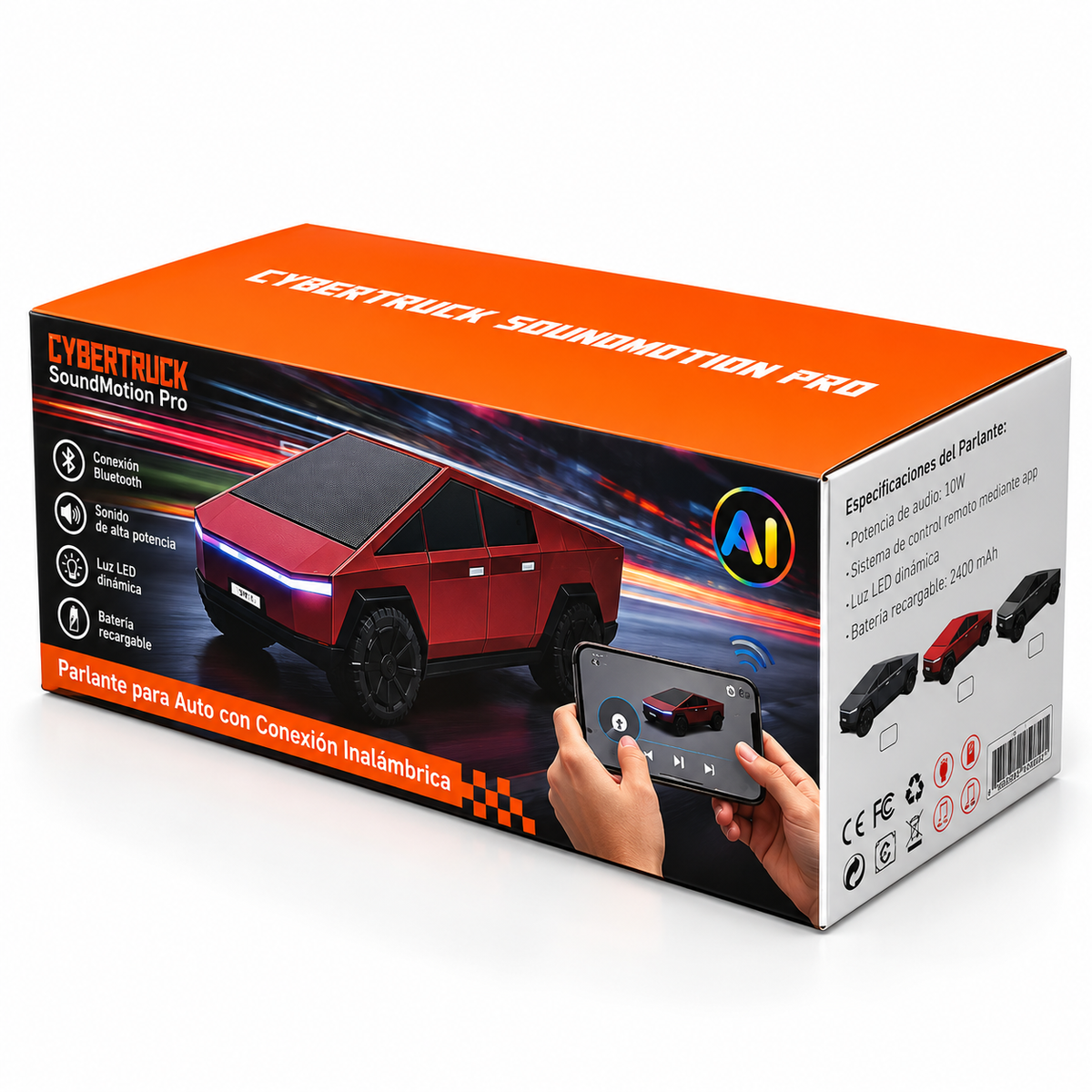 Cybertruck SoundMotion Pro | Carro RC + Bocina Inteligente con IA